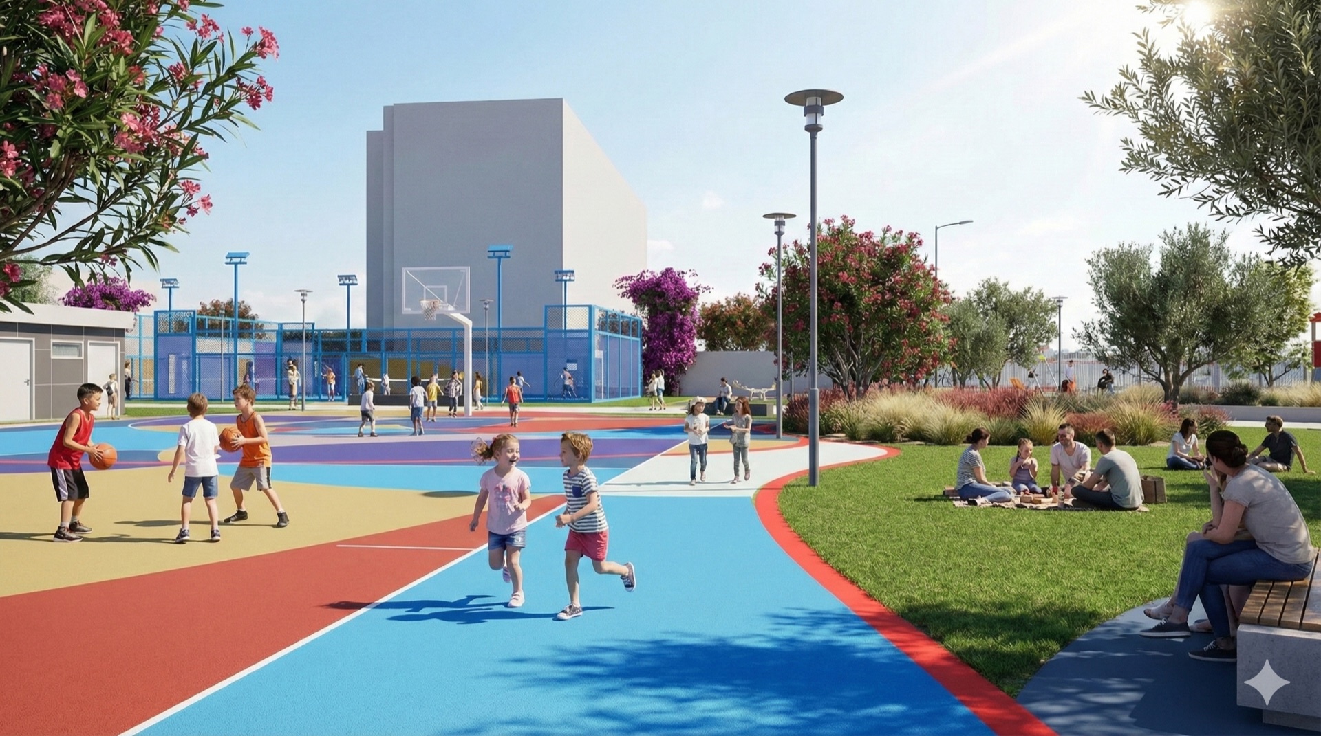 Parco sportivo e percorso pedonale tra le scuole Mario Nuccio e G. Cosentino